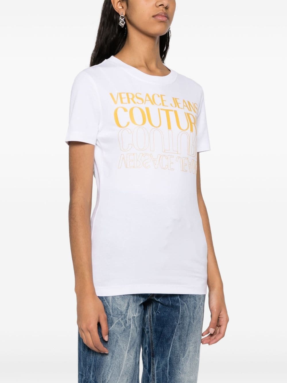 Upside Down-logo cotton T-shirt - 3