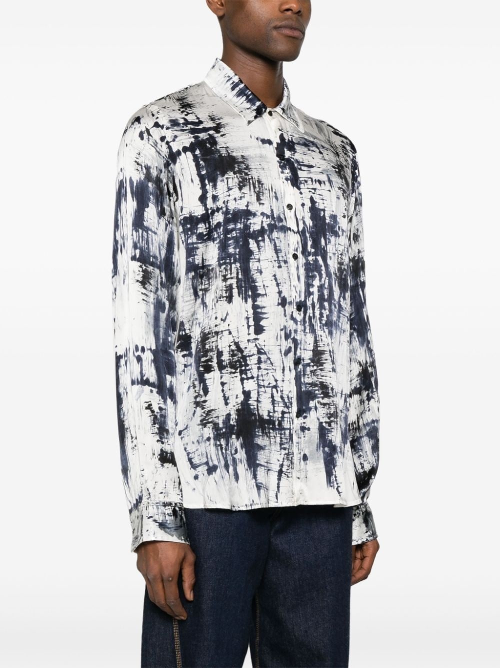 abstract-print shirt - 3