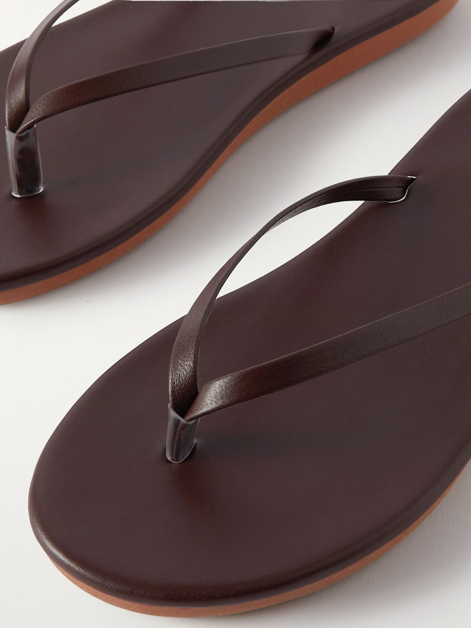 Saionara leather flip flops Brown - 4
