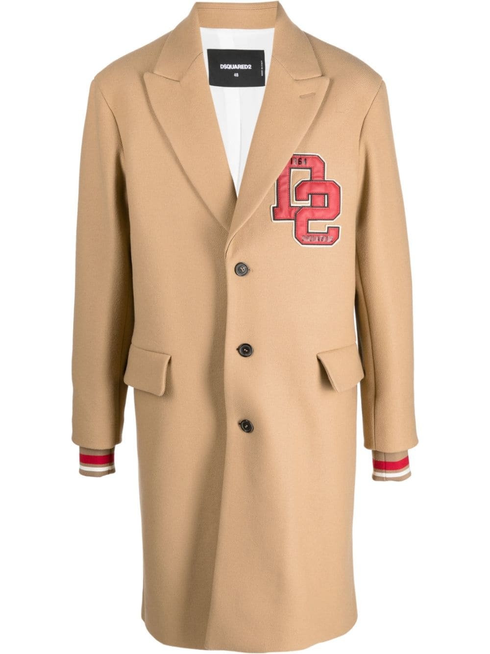 number patch-detail coat - 1