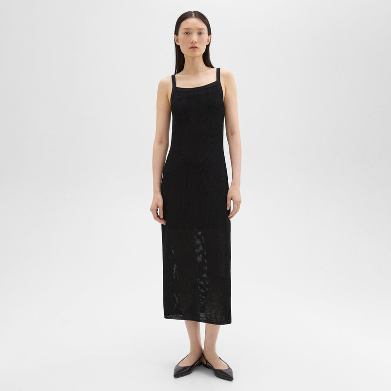 Pointelle Midi Dress in Crepe Knit 2