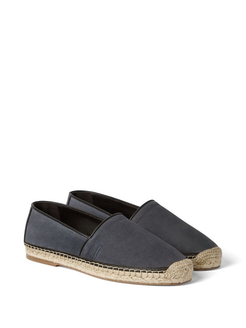 Brunello Cucinelli grained-calfskin espadrilles with piping outlook