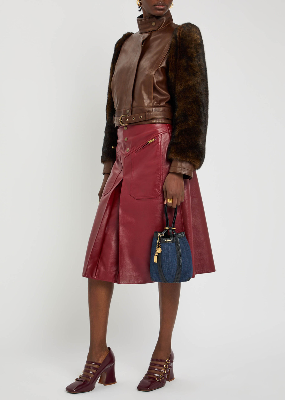 Chloe Spin Mini Denim Tote - 6
