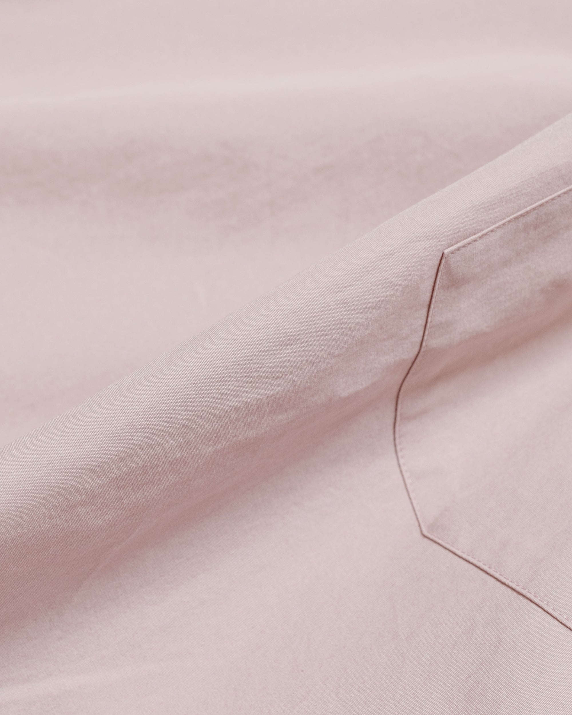 Half Placket Shirt Paper Cotton Poplin Dusty Pink - 5