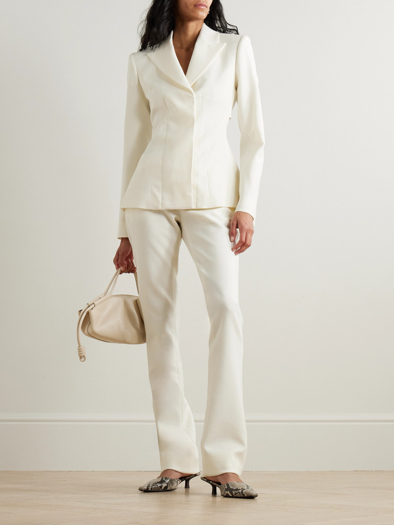 Acne Studios Satin-trimmed Wool-blend Twill Blazer outlook