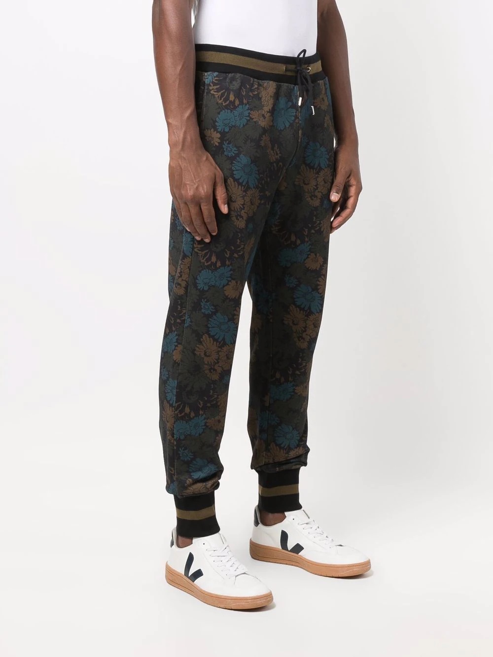 drawstring floral tracksuit bottoms - 3