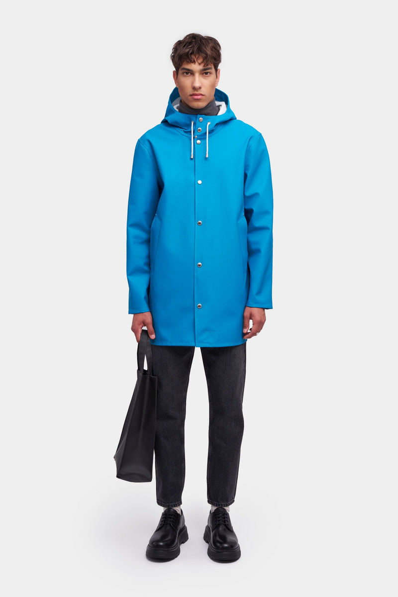 Stutterheim Stockholm Raincoat Mosaic Blue outlook