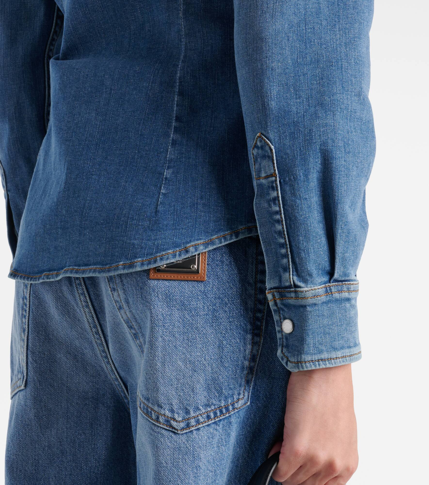 Washed denim shirt - 6
