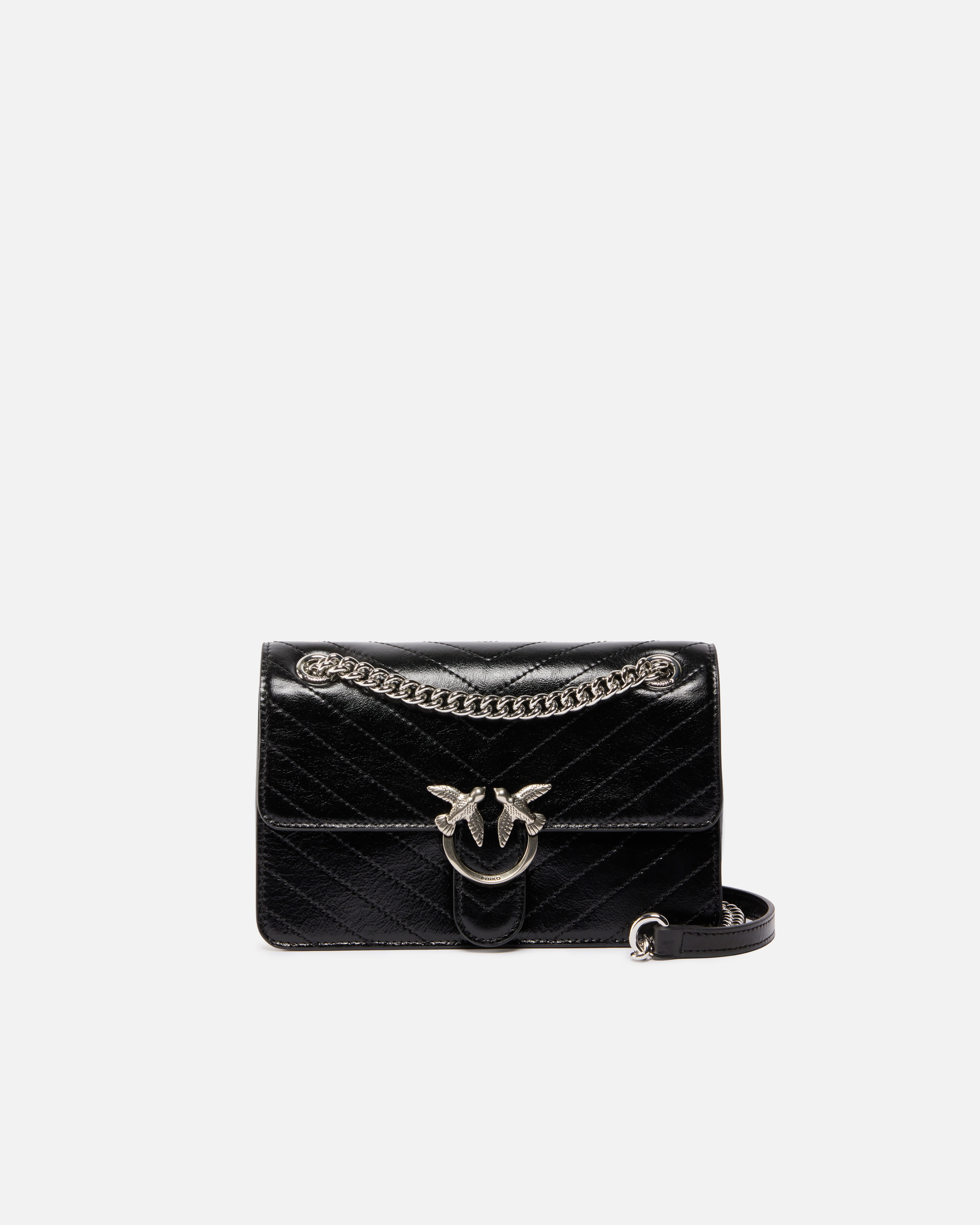 MINI BAG IN WRINKLED CALFSKIN WITH CHEVRON PATTERN - 1
