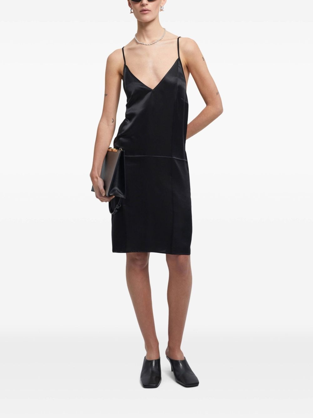 satin midi dress - 2