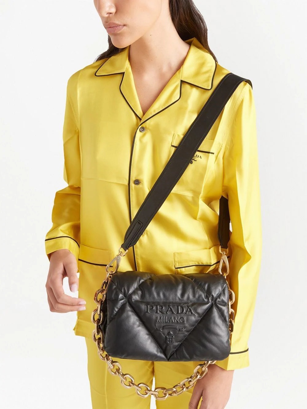 quilted nappa leather shoulder bag - 7