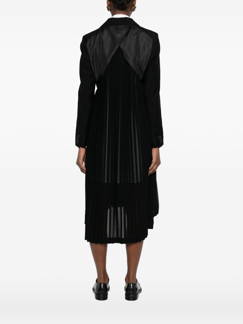 pleated blazer-style double-breasted coat 4