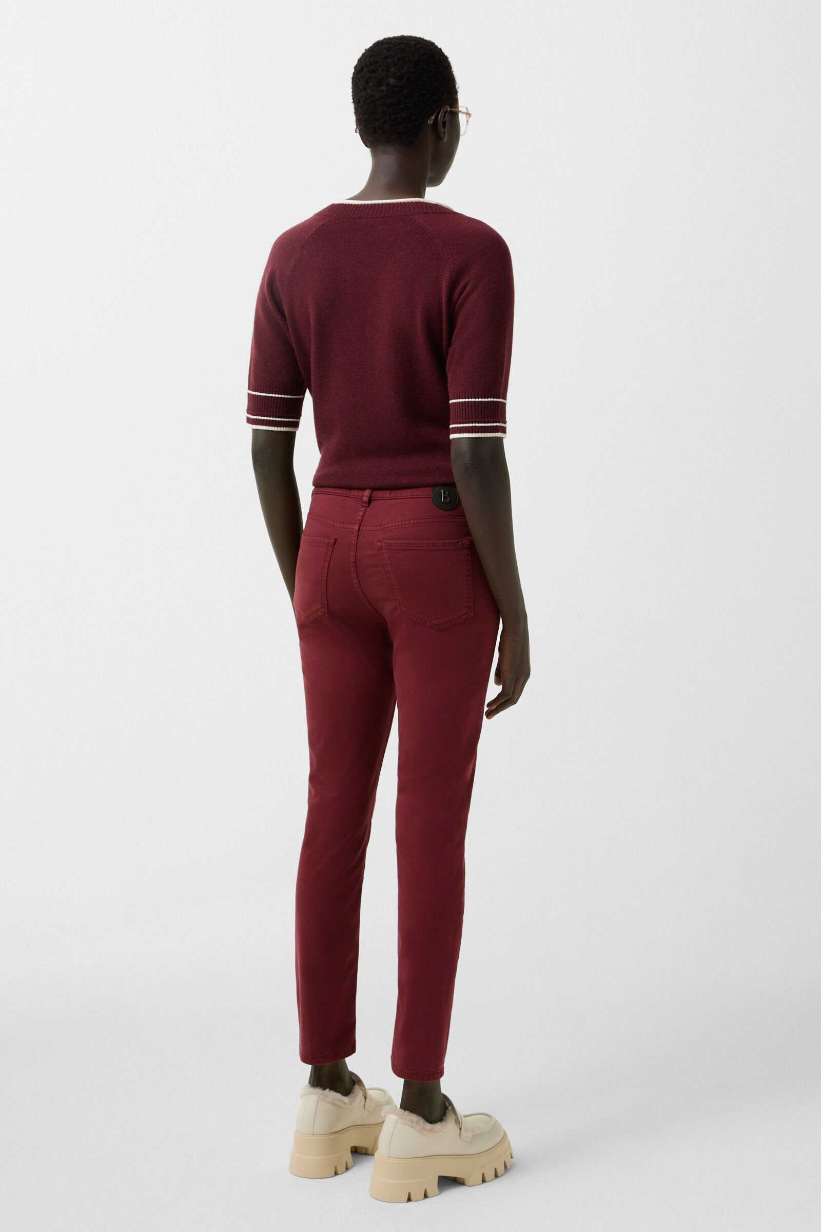7/8 pants Julie in Wine red - 3