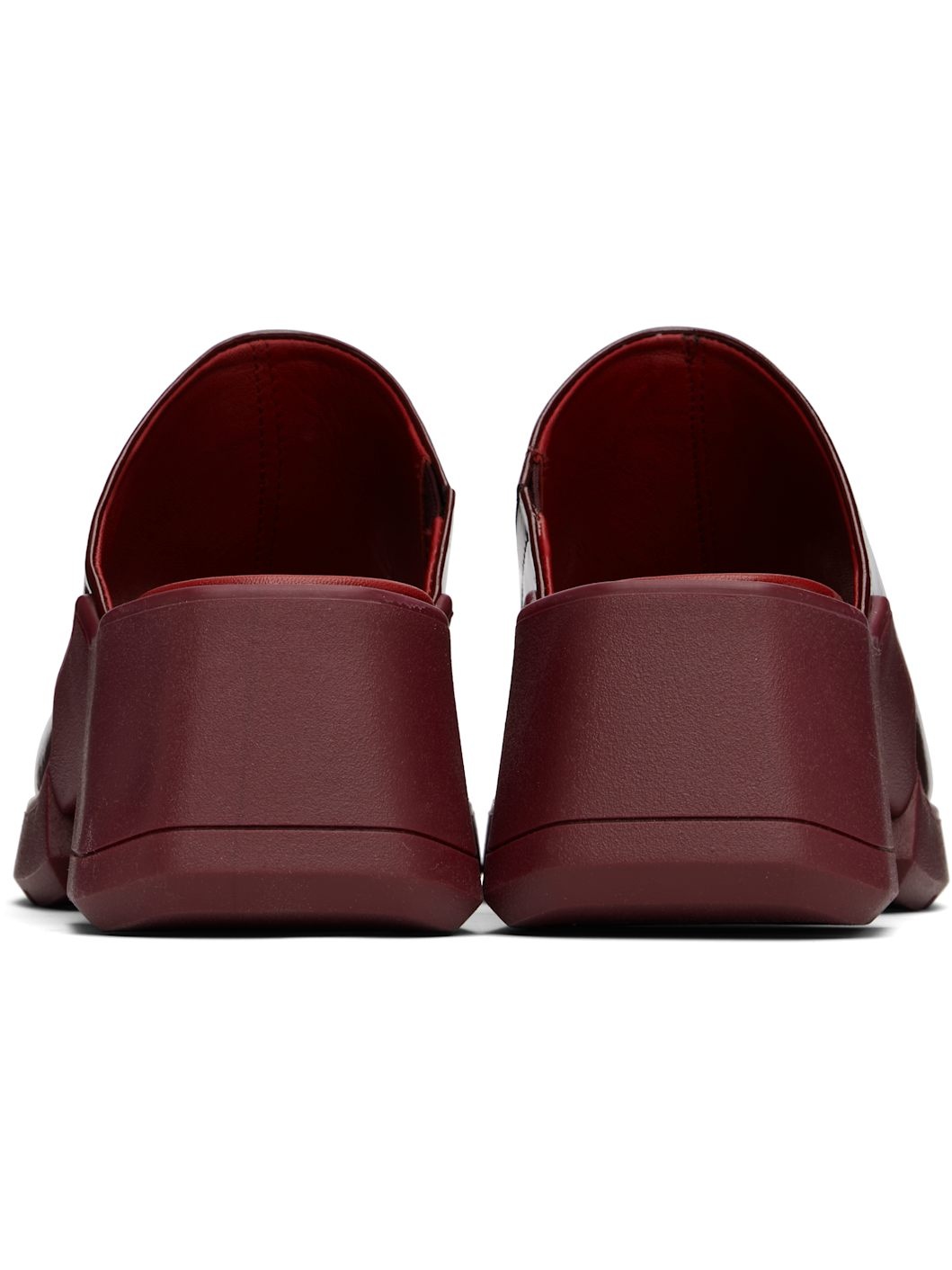 Burgundy Clarin Mules - 2