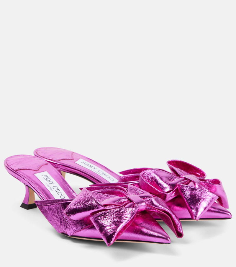 Staz 50 metallic leather mules - 1