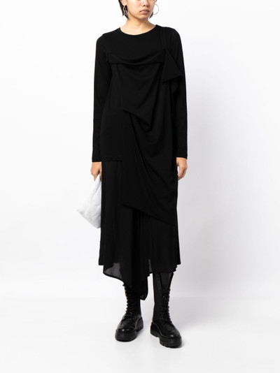 Yohji Yamamoto asymmetric-design cotton top outlook