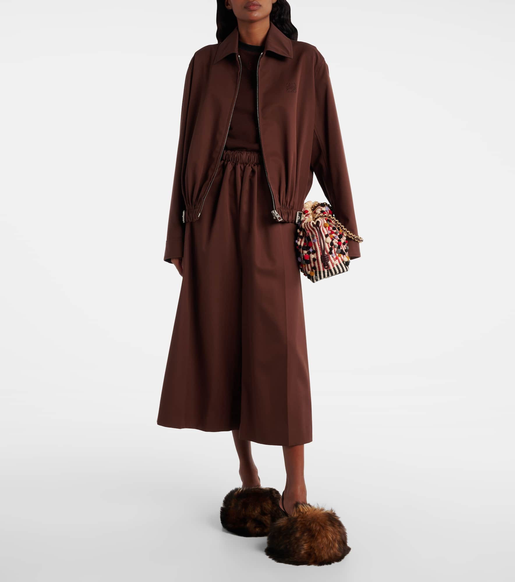 Belted cotton and silk twill blouson - 2