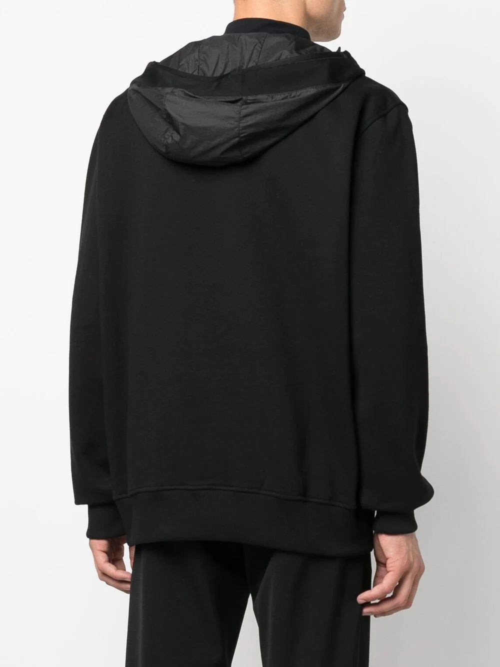panelled long-sleeve hoodie - 4