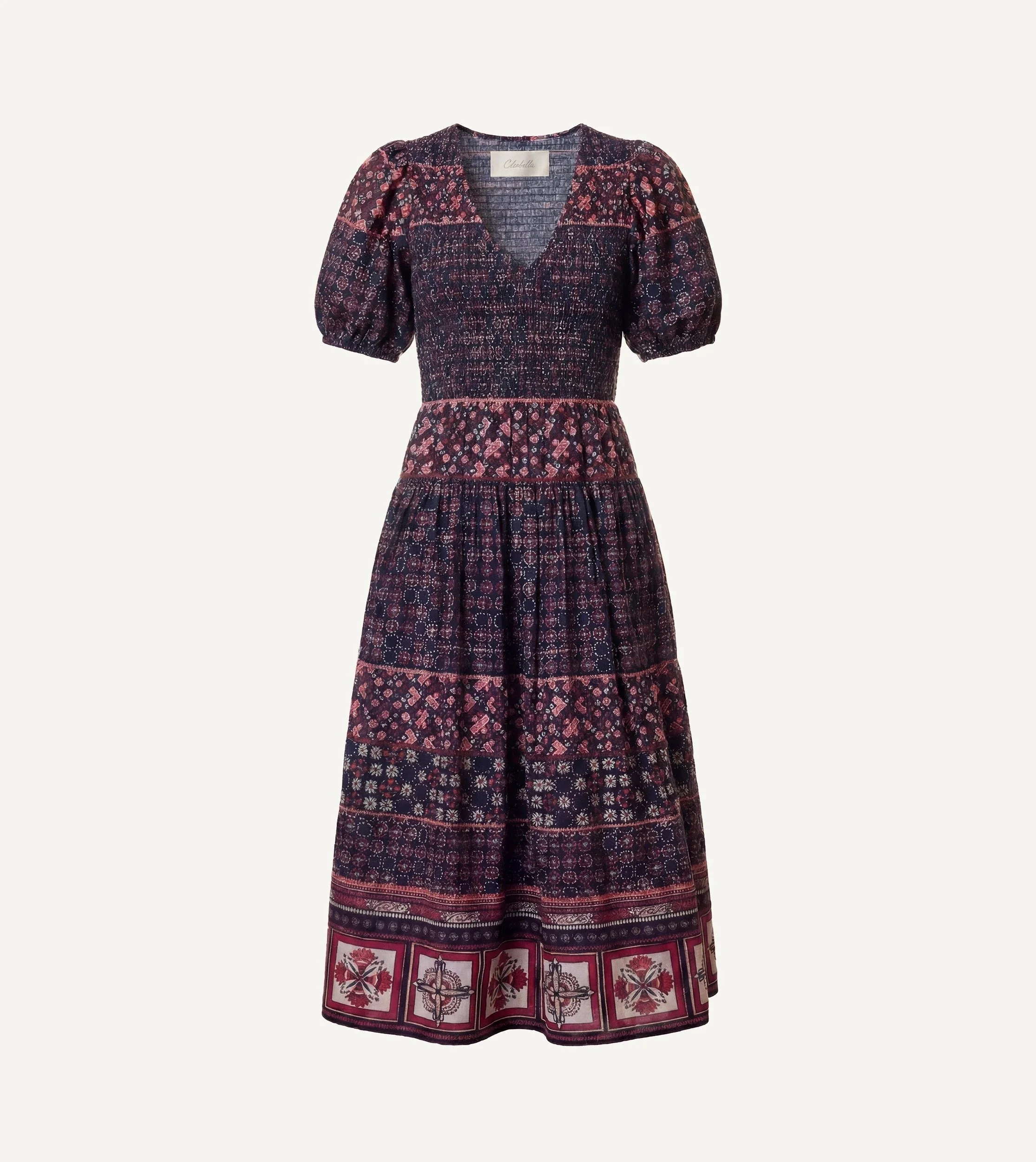 NANCY MIDI DRESS | ZOCALO ROSE TAN - 1