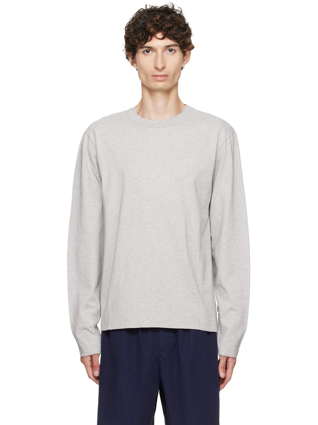 Gray Long-Sleeved T-shirt - 1