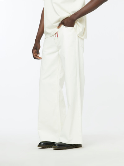 Marni HAND STITCHED LEATHER LACE TROUSERS (LILY WHITE) outlook