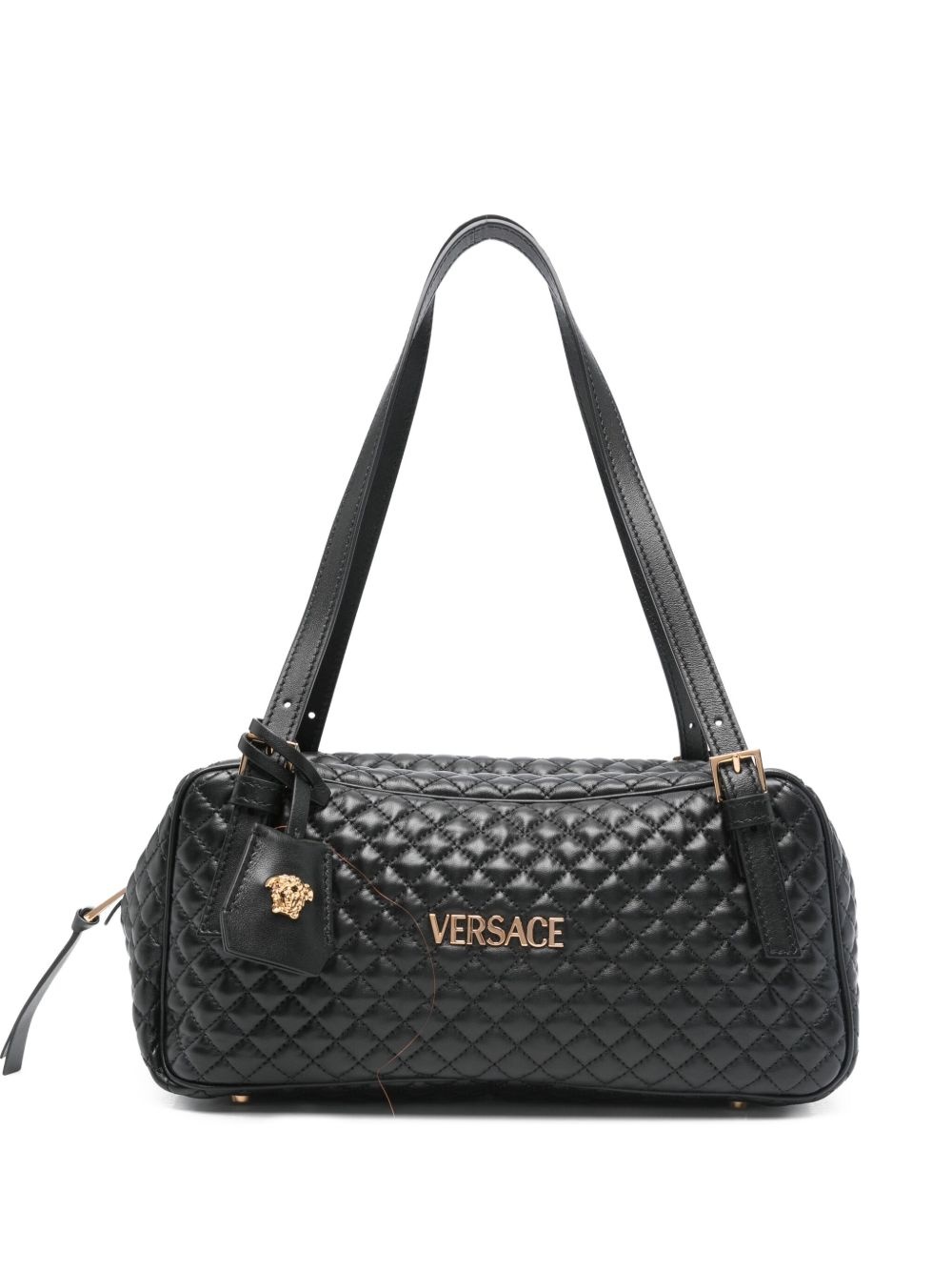 quilted leather tote bag - 1