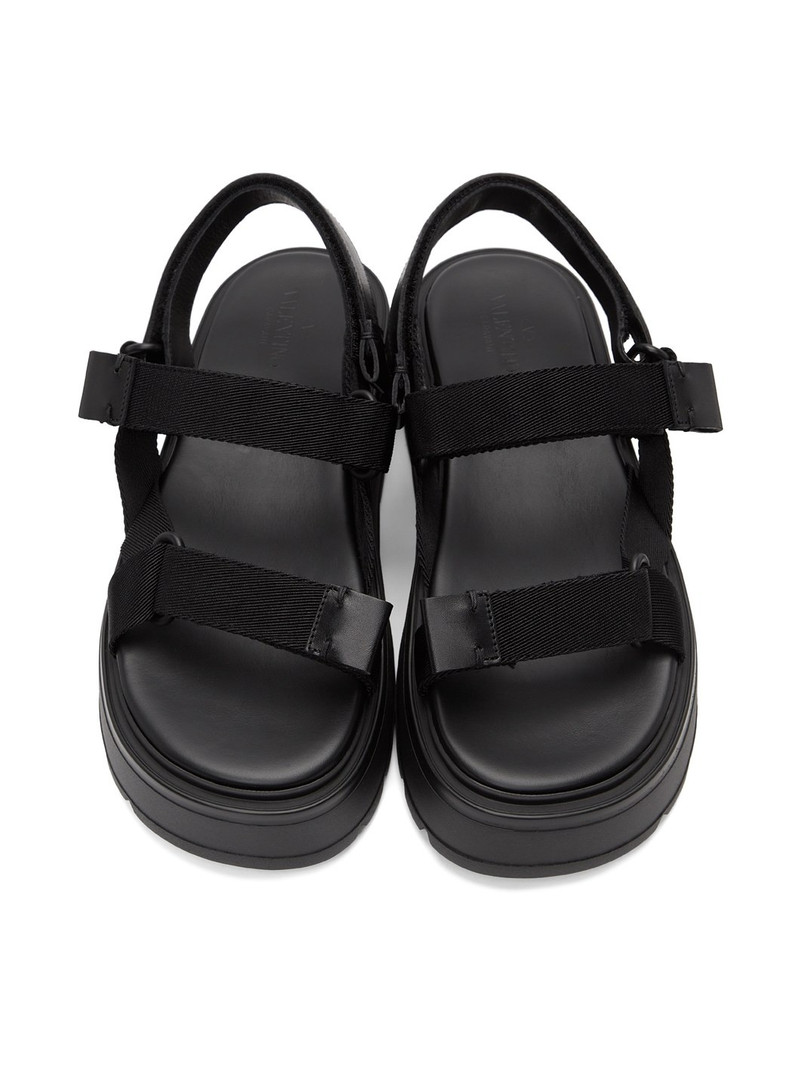 Black Valentino Garavani Uniqueform Sandals 5
