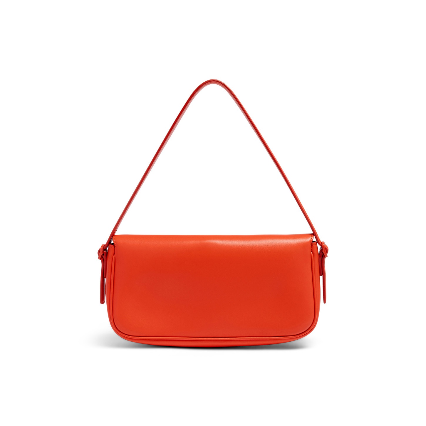 Red leather shoulder bag - 5