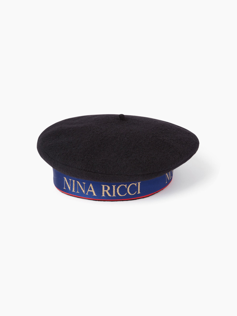 WOOL BERET WITH NINA RICCI LOGO 1