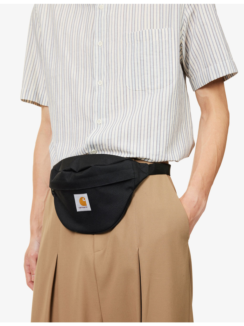 Jake Logo-Patch Woven Hip Bag - 2