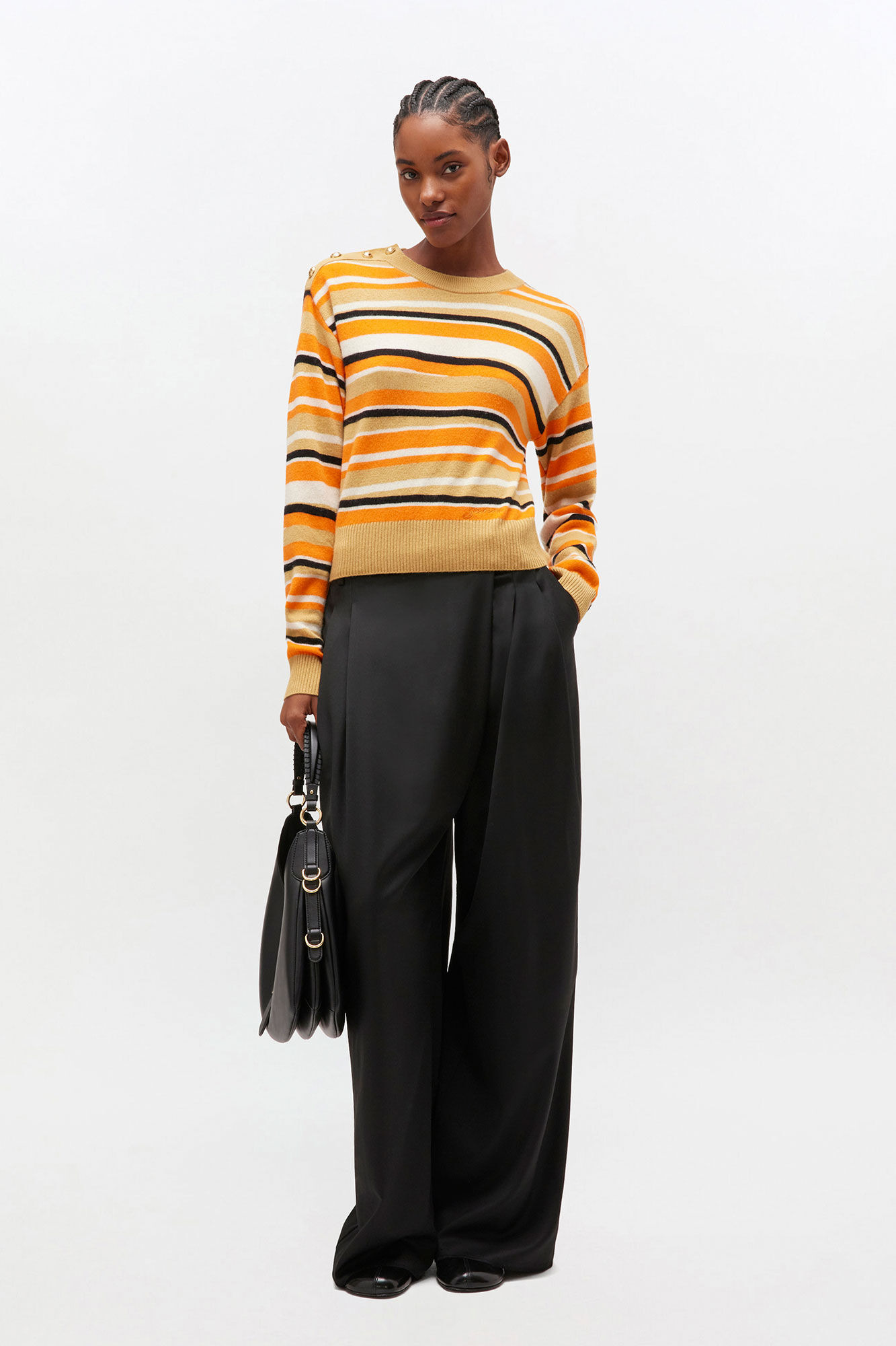 STRIPED CASHMERE SWEATER - 3