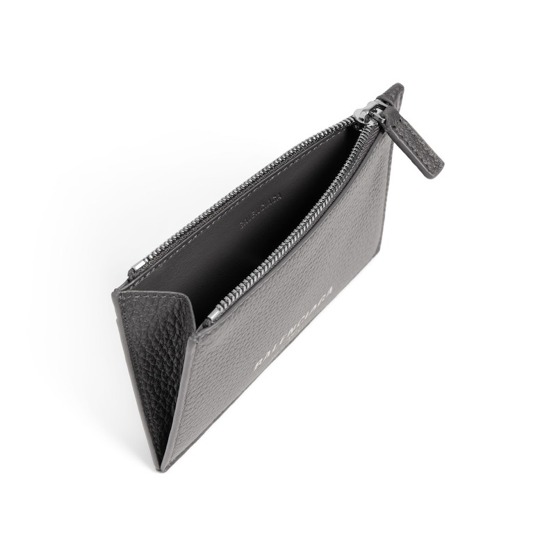 BALENCIAGA Men's Credit Long Coin And Card Holder in Grey outlook