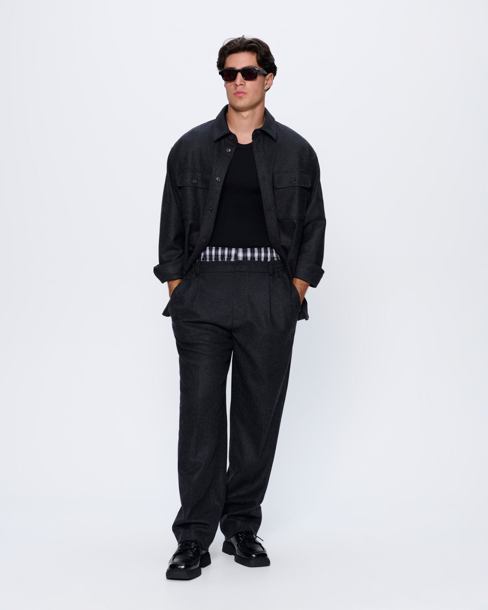 Mens Recycled Wool Trousers - Mercury Grey - 3