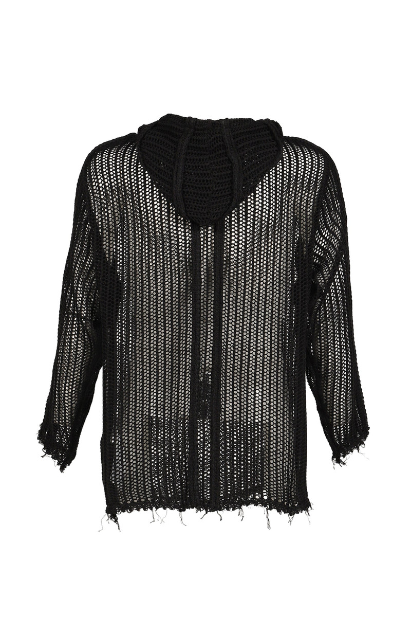 Thug Club TC LINE MESH KNIT HOODIE / BLK outlook