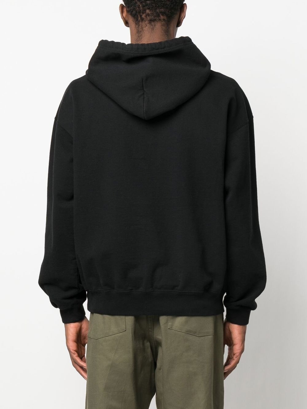 logo-print cotton hoodie - 4