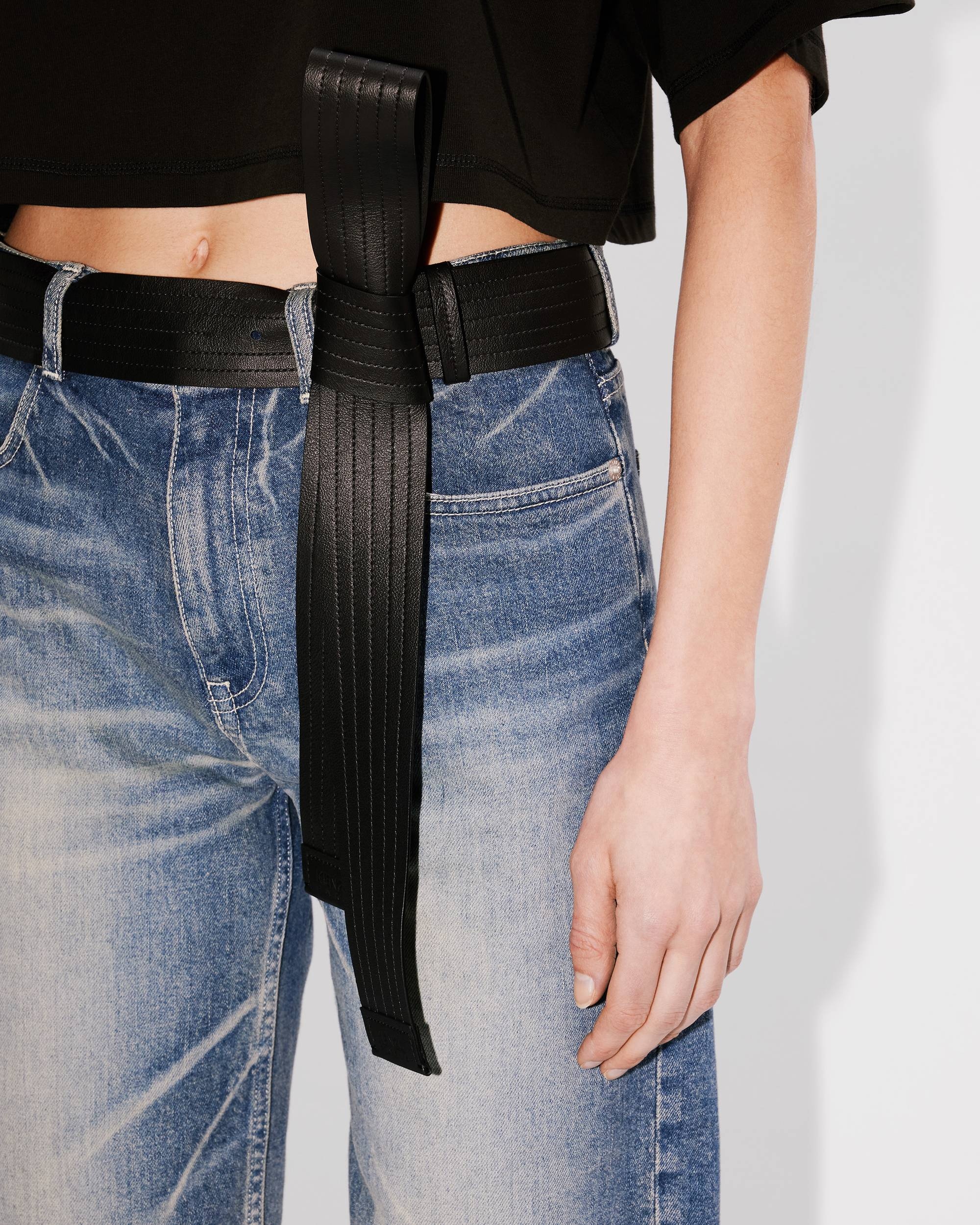 KENZO 'KENZO Buckle' judo leather belt | REVERSIBLE