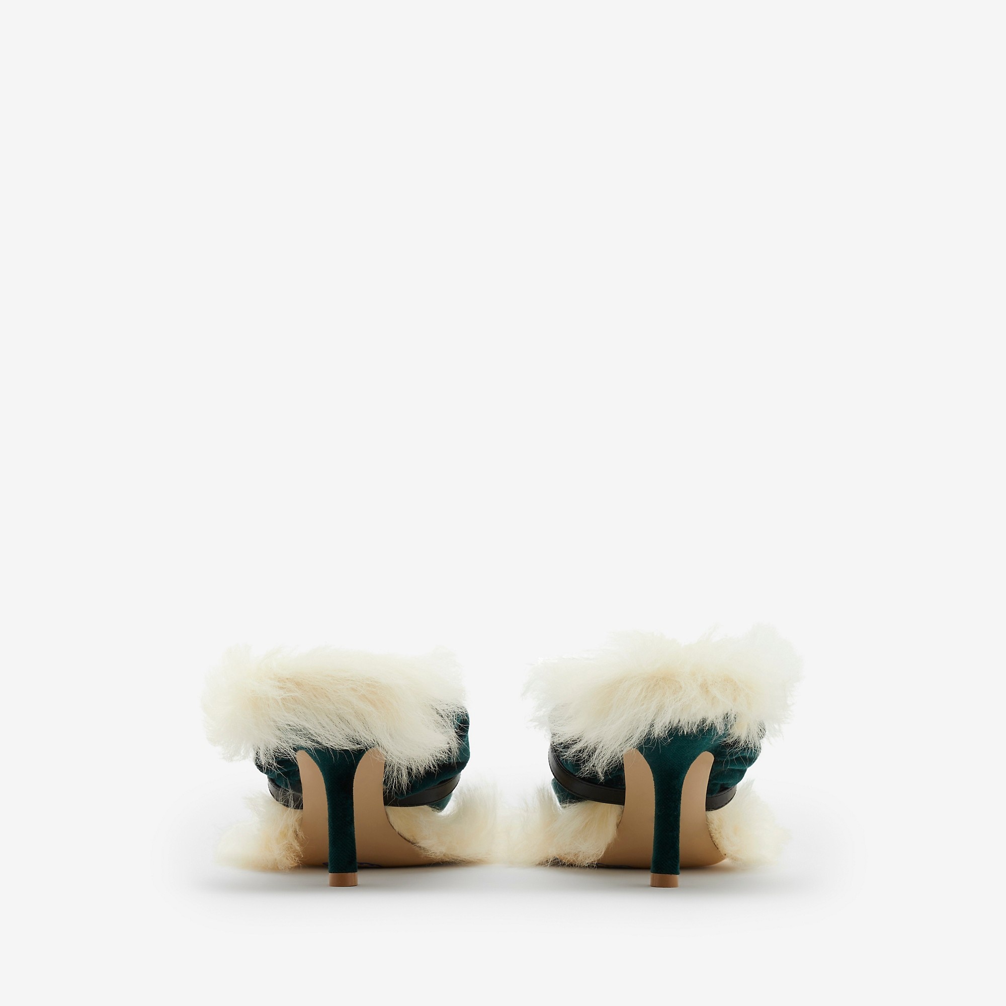 Shearling Step Post Sandals - 3