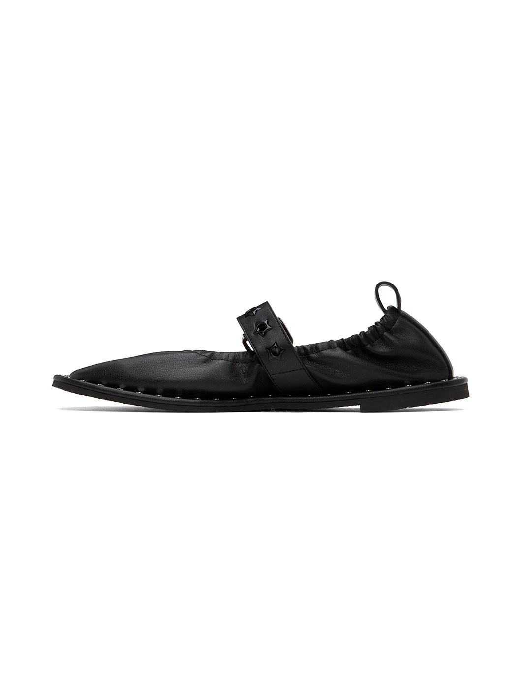 Black Falabella Star-Studded Ballerina Flats - 3
