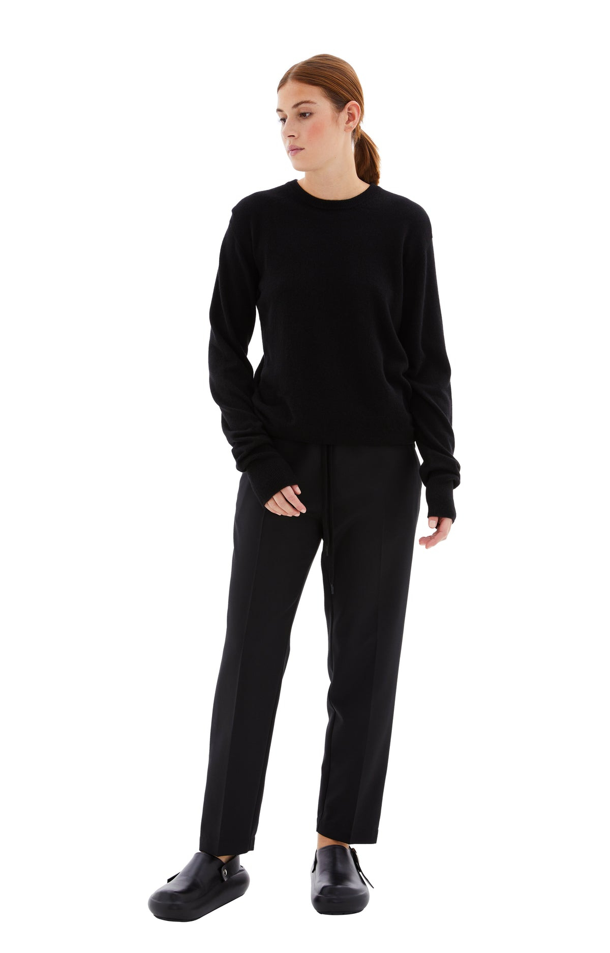 JIL SANDER CASHMERE SWEATER (BLACK) - 1