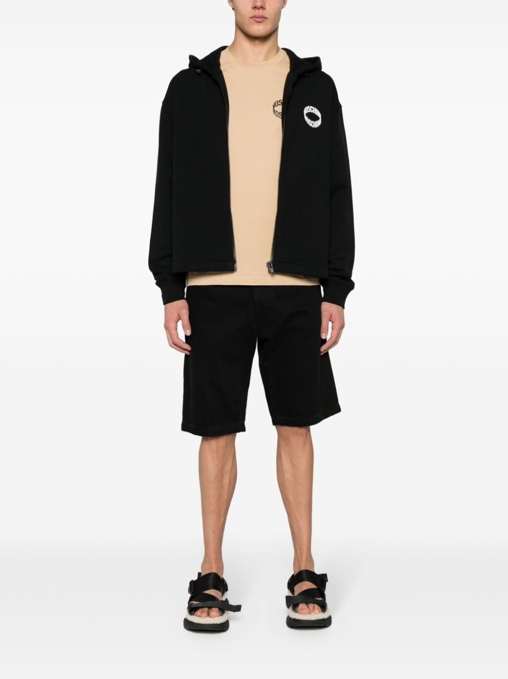 logo-appliquÃ© zip-up hoodie - 2