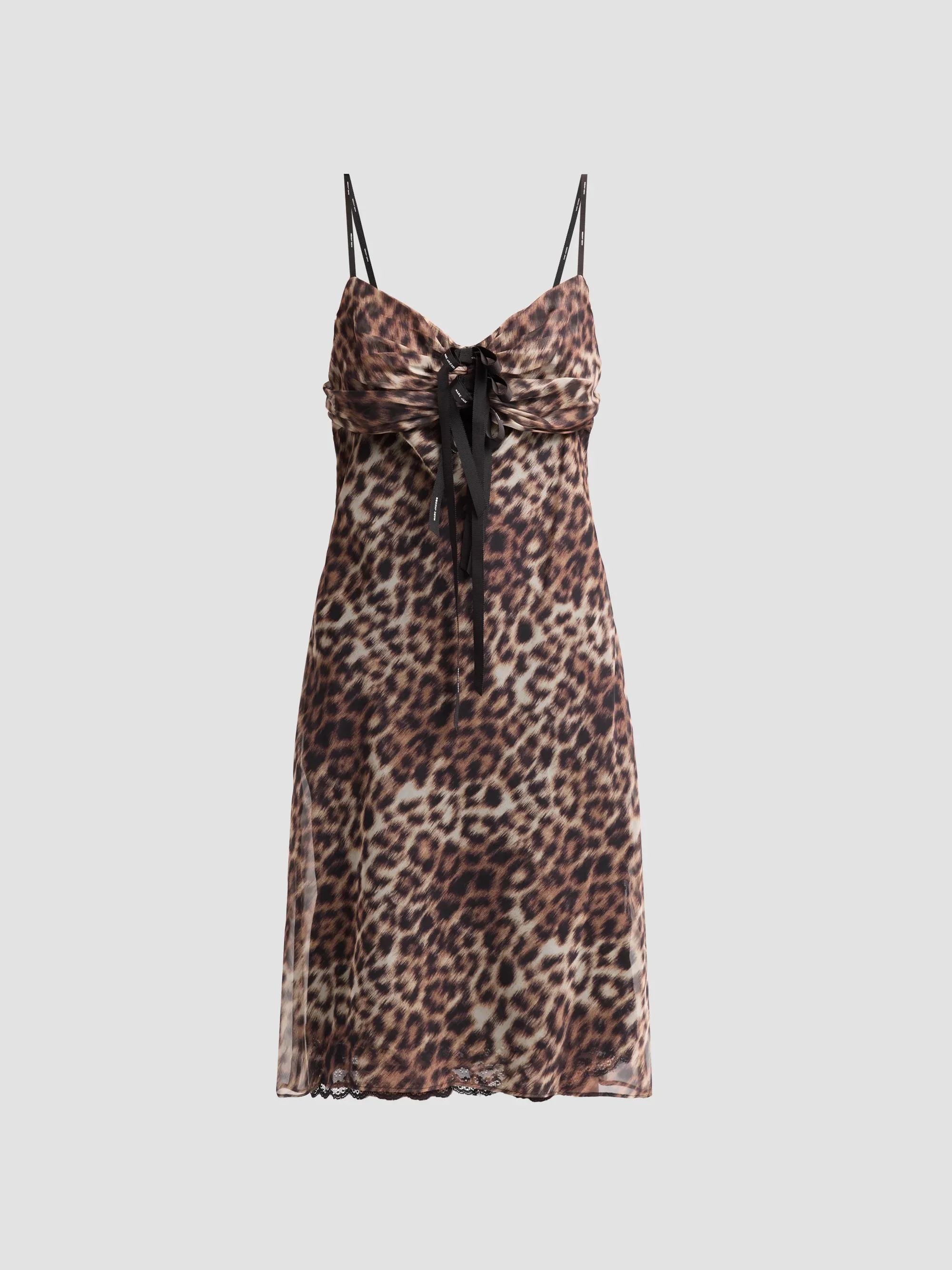 Women's Leopard-Print Slip Dress - Brown Multi - 1