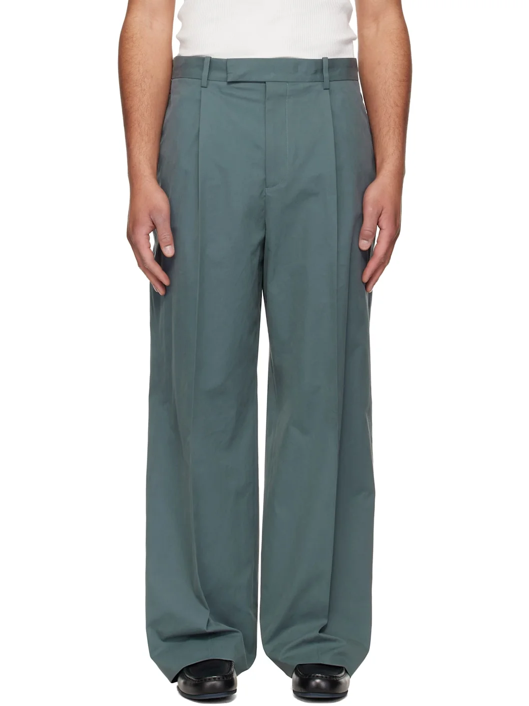 Blue Cotton Drill Trousers - 1