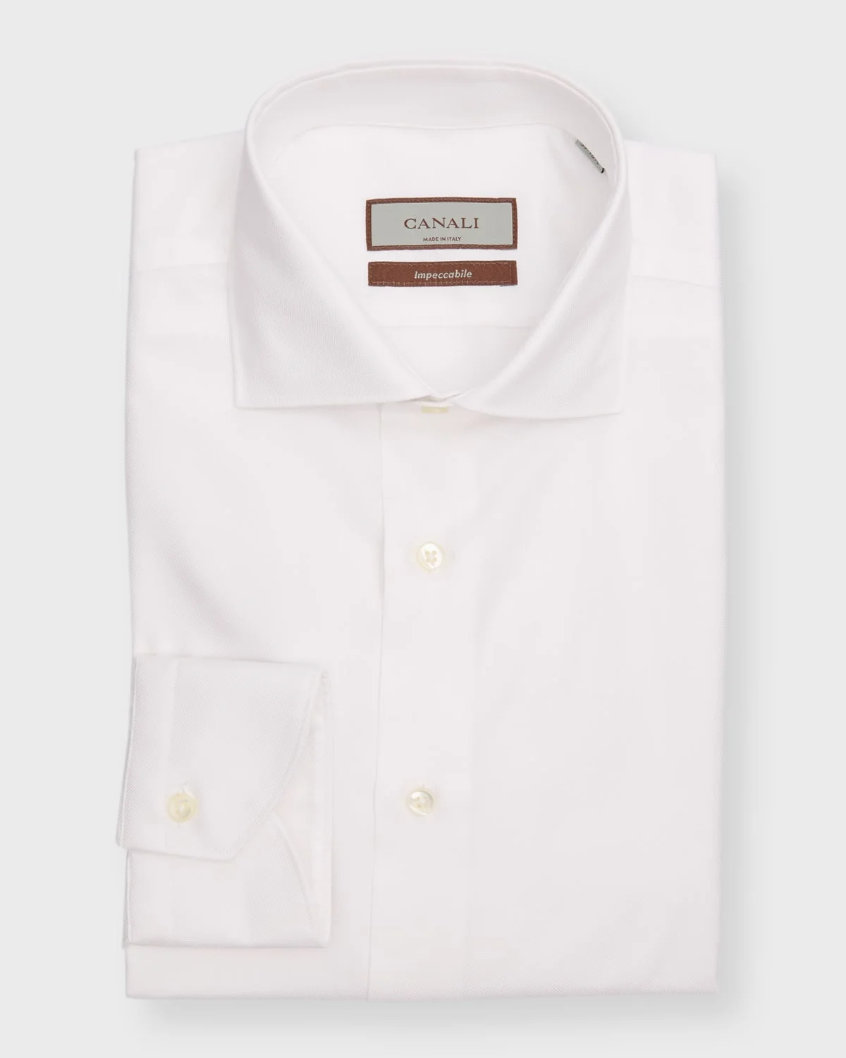 Men's Impeccabile Cotton Pique Dress Shirt - 1