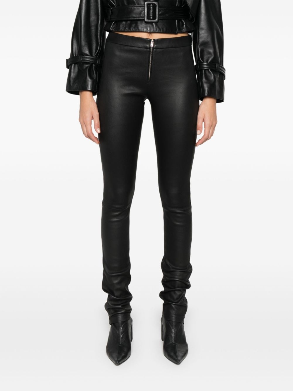 Josie skinny leather trousers - 3