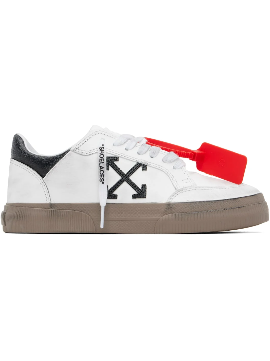 White Vulcanized Low Vintage Sneakers - 1
