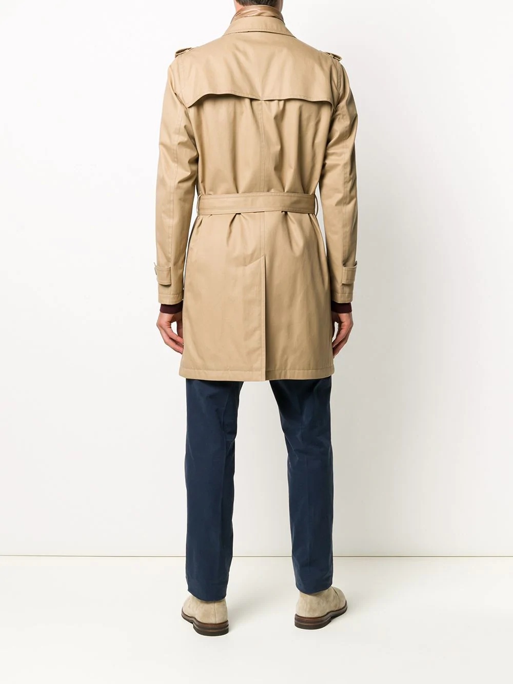 cotton double-breasted trench coat - 4