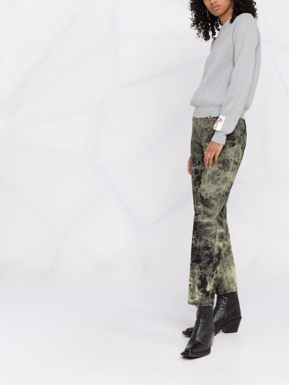 distressed cotton-blend jumper - 6