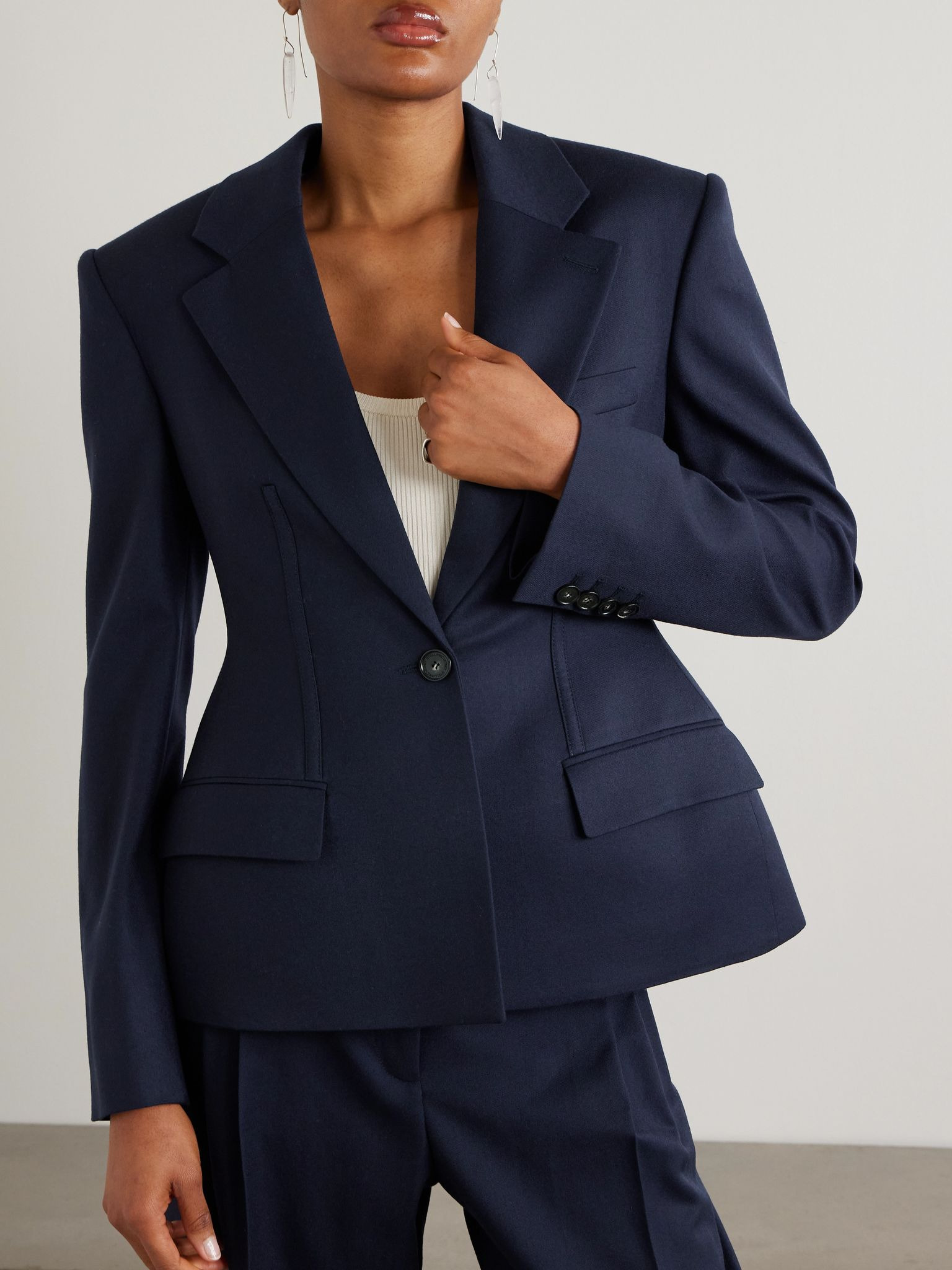 Wool blazer Navy - 3