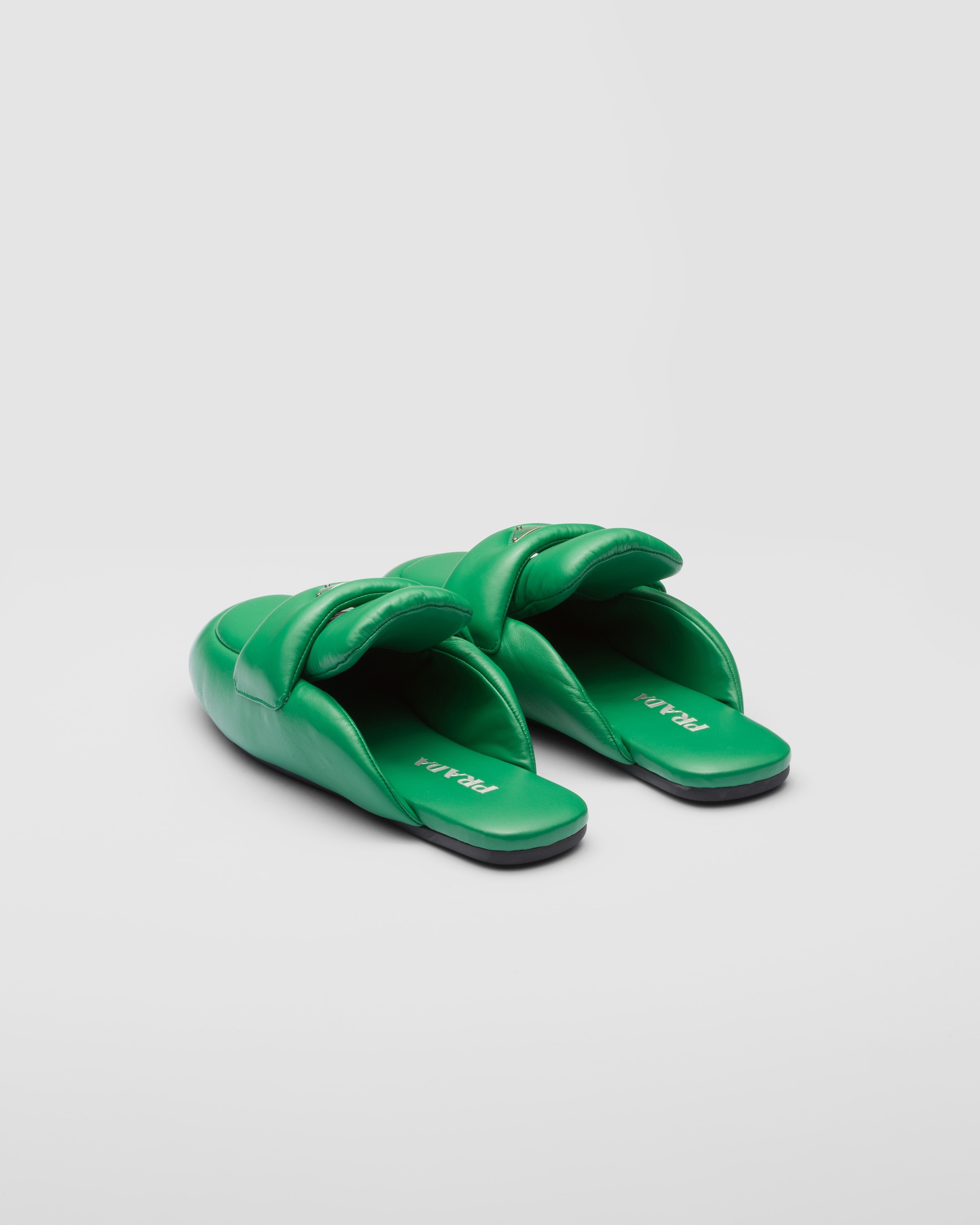 Soft padded nappa leather sabots - 5