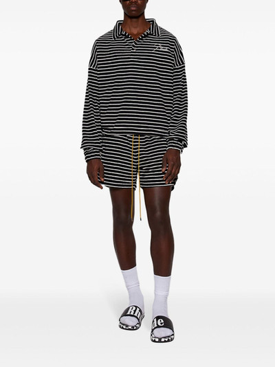 Rhude Striped towelling-finish polo shirt outlook